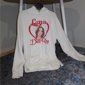 Lana Del Rey White Hoodie
